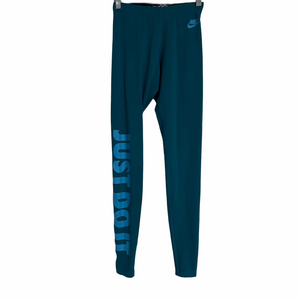 Nike XS Teal “Just Do It” Leggings – Cotton Blend (b1)